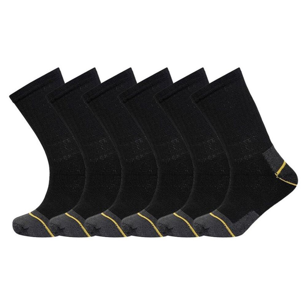 Soxy Mens Contrast Striped Socks (Pack of 12) / Black